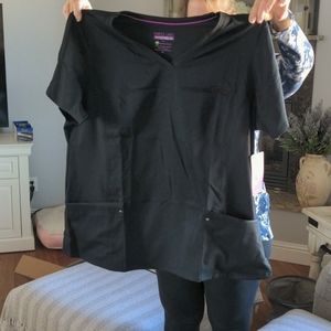 Black scrub top